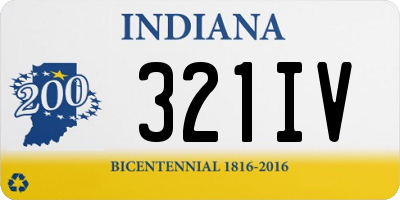 IN license plate 321IV