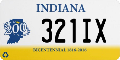 IN license plate 321IX