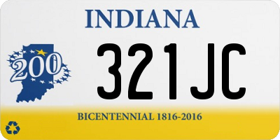 IN license plate 321JC