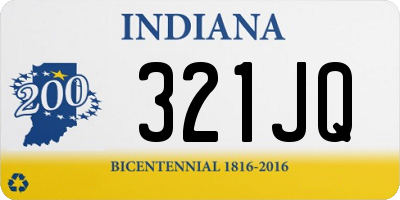 IN license plate 321JQ