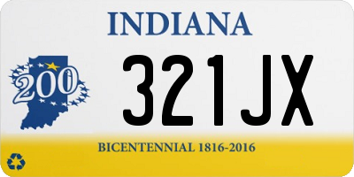 IN license plate 321JX