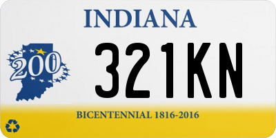 IN license plate 321KN