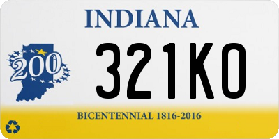 IN license plate 321KO