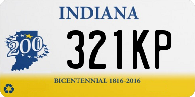 IN license plate 321KP