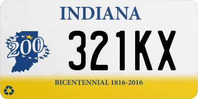 IN license plate 321KX