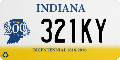 IN license plate 321KY