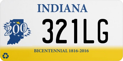 IN license plate 321LG