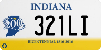 IN license plate 321LI