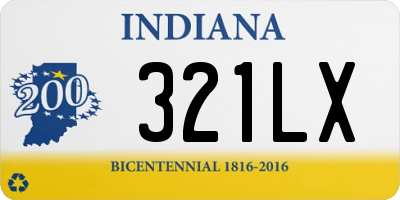 IN license plate 321LX