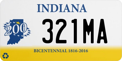 IN license plate 321MA