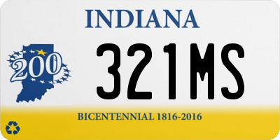 IN license plate 321MS