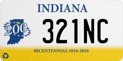 IN license plate 321NC