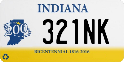 IN license plate 321NK