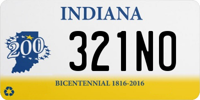 IN license plate 321NO