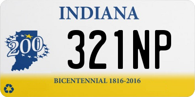 IN license plate 321NP