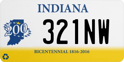 IN license plate 321NW