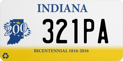 IN license plate 321PA