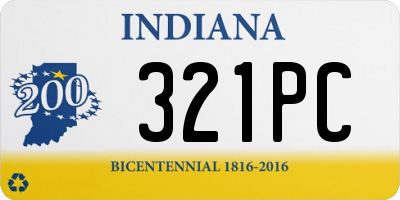 IN license plate 321PC