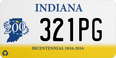 IN license plate 321PG