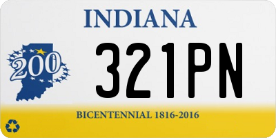 IN license plate 321PN