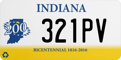 IN license plate 321PV