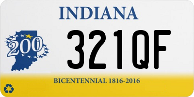 IN license plate 321QF