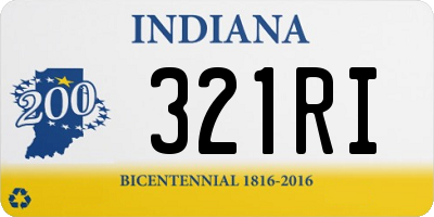 IN license plate 321RI