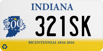 IN license plate 321SK