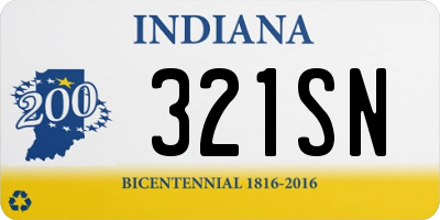 IN license plate 321SN