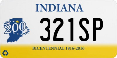 IN license plate 321SP