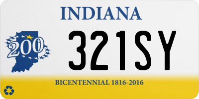 IN license plate 321SY