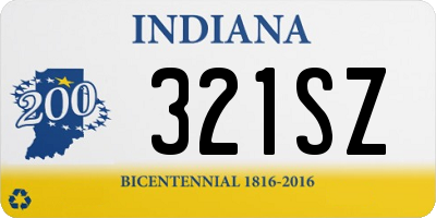 IN license plate 321SZ