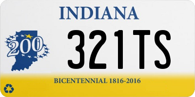 IN license plate 321TS