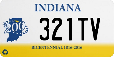 IN license plate 321TV