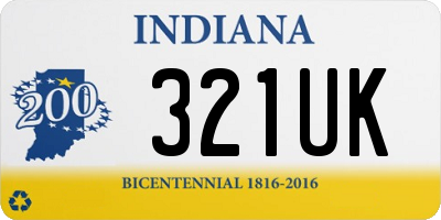 IN license plate 321UK