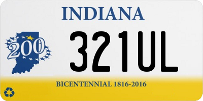 IN license plate 321UL