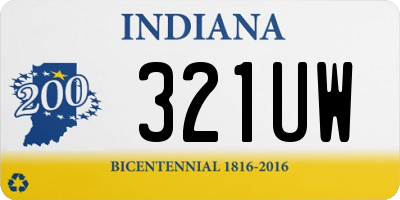 IN license plate 321UW
