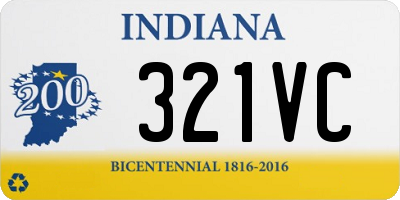 IN license plate 321VC