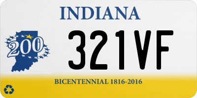 IN license plate 321VF