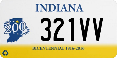 IN license plate 321VV