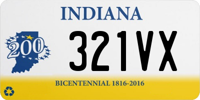 IN license plate 321VX