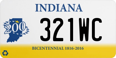 IN license plate 321WC