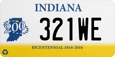 IN license plate 321WE