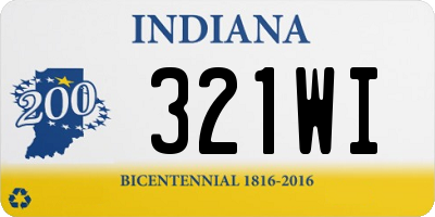 IN license plate 321WI