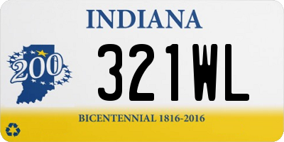 IN license plate 321WL