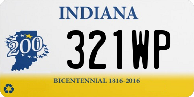 IN license plate 321WP