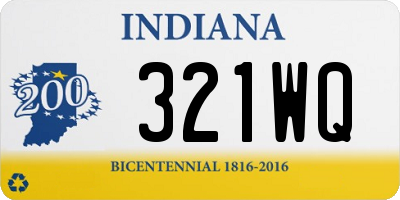 IN license plate 321WQ