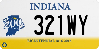 IN license plate 321WY