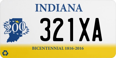 IN license plate 321XA