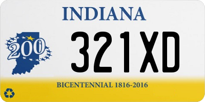 IN license plate 321XD